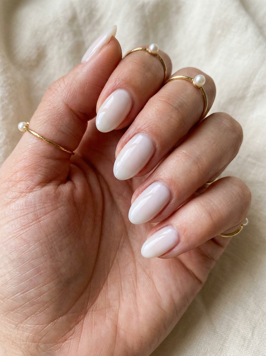 Milky White Clean Nails als Clean Nails Inspiration 2026